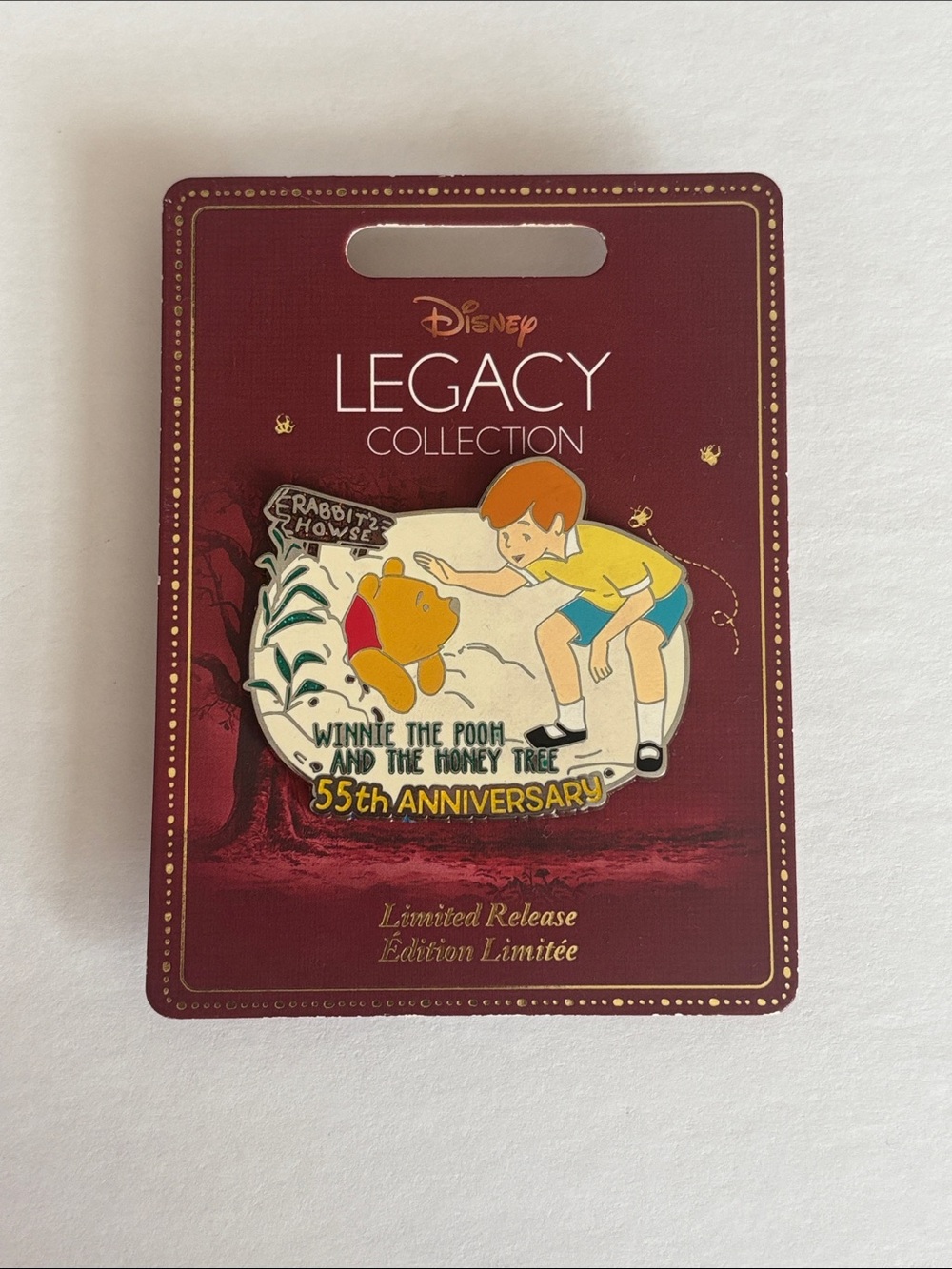 Disney Legacy Collection Winnie the Pooh 55th Anniversary Enamel Pin Limited